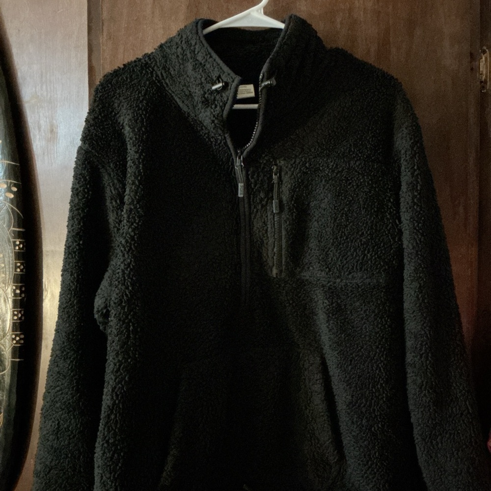PINK Victoria's Secret Men's Black Zip-Up Sweater